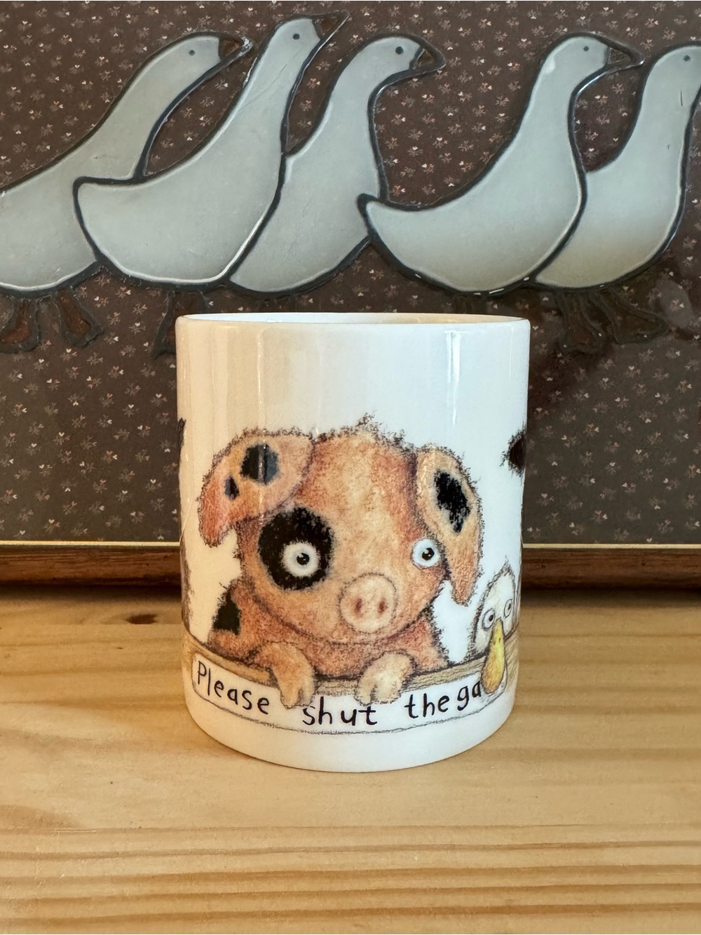 Roy Kirkham Please shut the gate mug: fine bone china